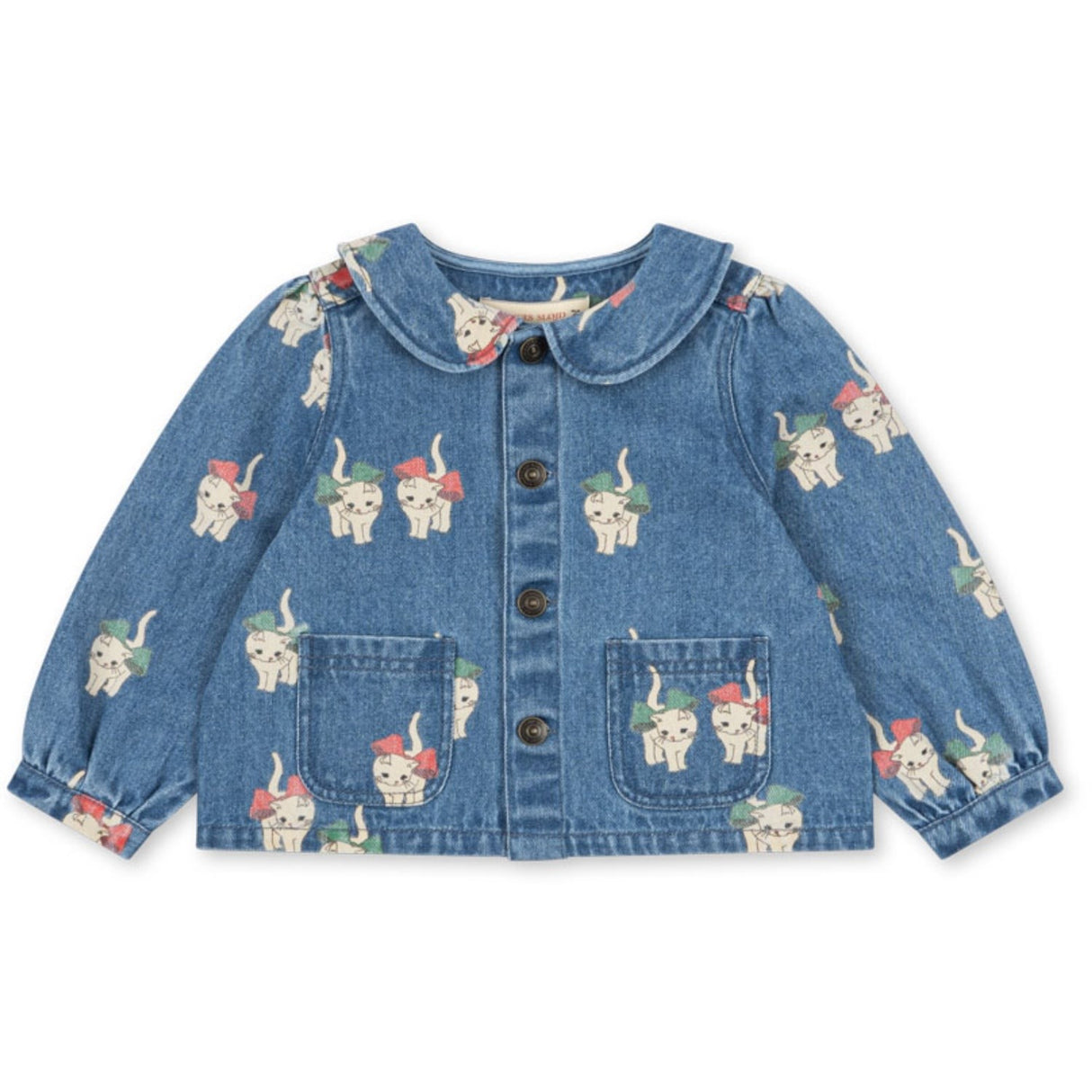 Konges Sløjd Bow Kitty Denim Magot Halsbånd Jakke Gots