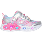 Skechers Silver Infinite Heart Lights - Heart Jewels
