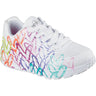 Skechers White Uno Lite - Metallic Joy