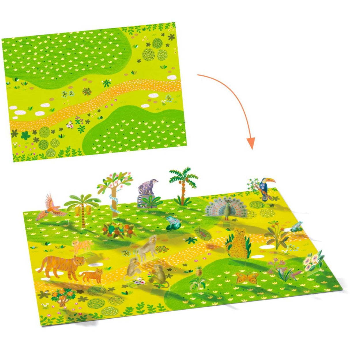 Djeco Kreative Stående Klistremerker, Dyr