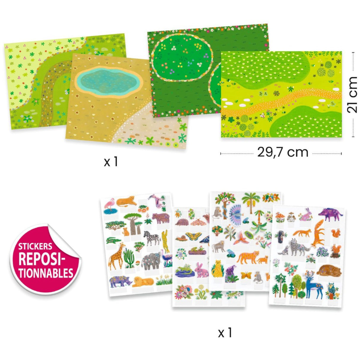 Djeco Kreative Stående Klistremerker, Dyr