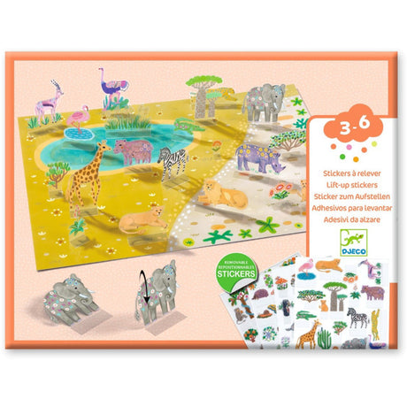 Djeco Kreative Stående Klistremerker, Dyr