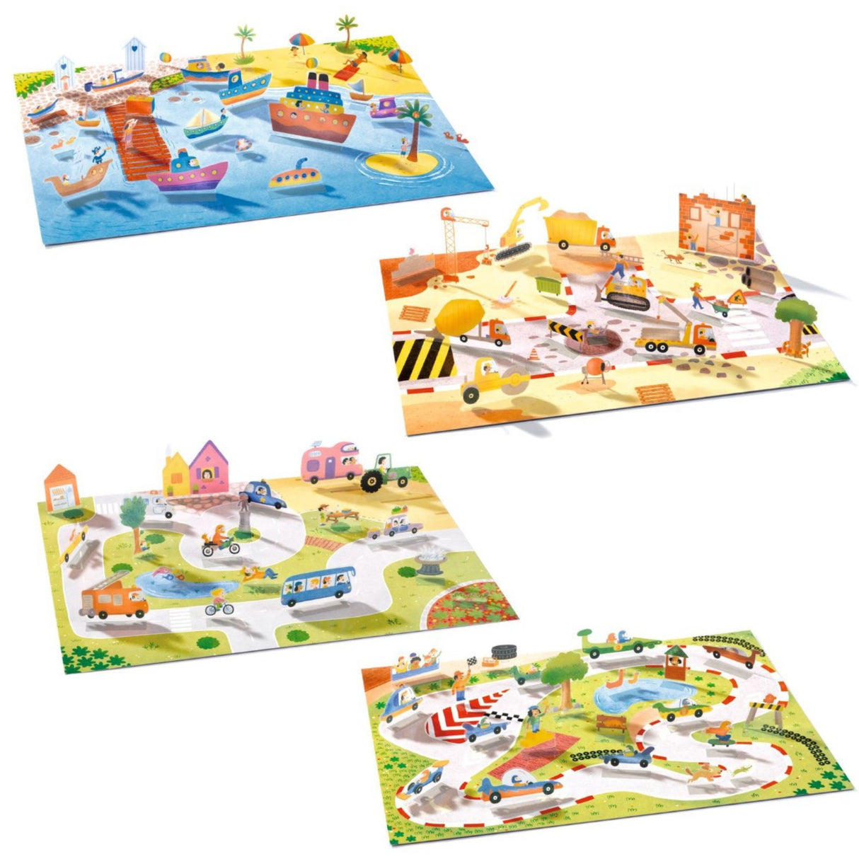 Djeco kreative stående klistremerker, biler