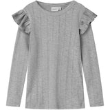 Name It Grey Melange Nmfjulia Ls Slim Topp Noos