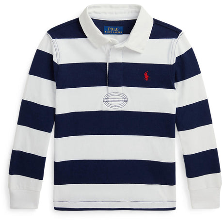 Polo Ralph Lauren White/Cruise Navy Rugby Polo T-Shirt
