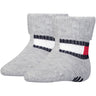 Tommy Hilfiger Light Grey Melange Th Baby Strømpe 2P Flag Strømpe