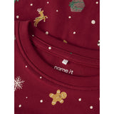 Name It Jester Red Xmas AOP Red Nmnvismas Ls Nightset