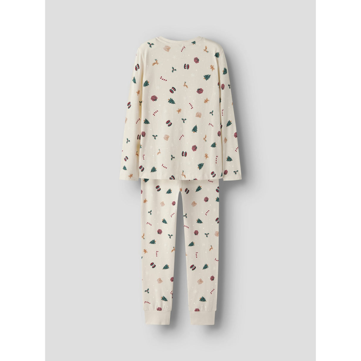 Name It Whitecap Gray Xmas AOP Nknvismas Ls Nightset