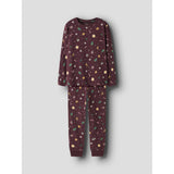 Name It Burgundy Xmas AOP Nknvismas Ls Nightset