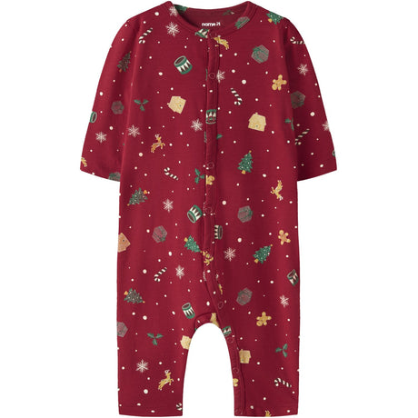 Name It Jester Red Xmas AOP Red Nbnvismas Ls Nightsuit