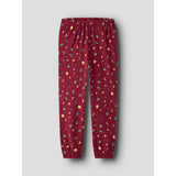 Name It Jester Red Xmas AOP Red Nanvismas Ls Nightset Voksen
