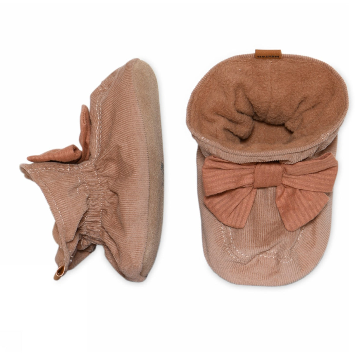 MELTON Tawny Brown Bue Textile Slippers