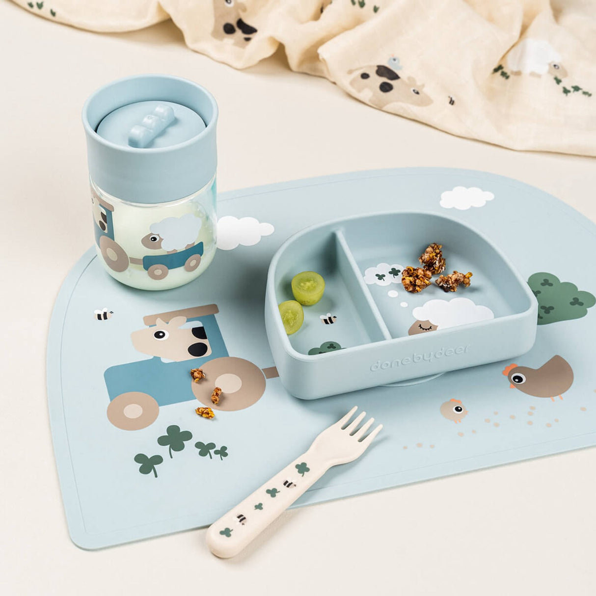 DonebyDeer Tiny Farm Blue Træningskop 360°