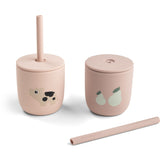 DonebyDeer Tiny Farm Powder Silikon Sugerørskop 2-Pakning