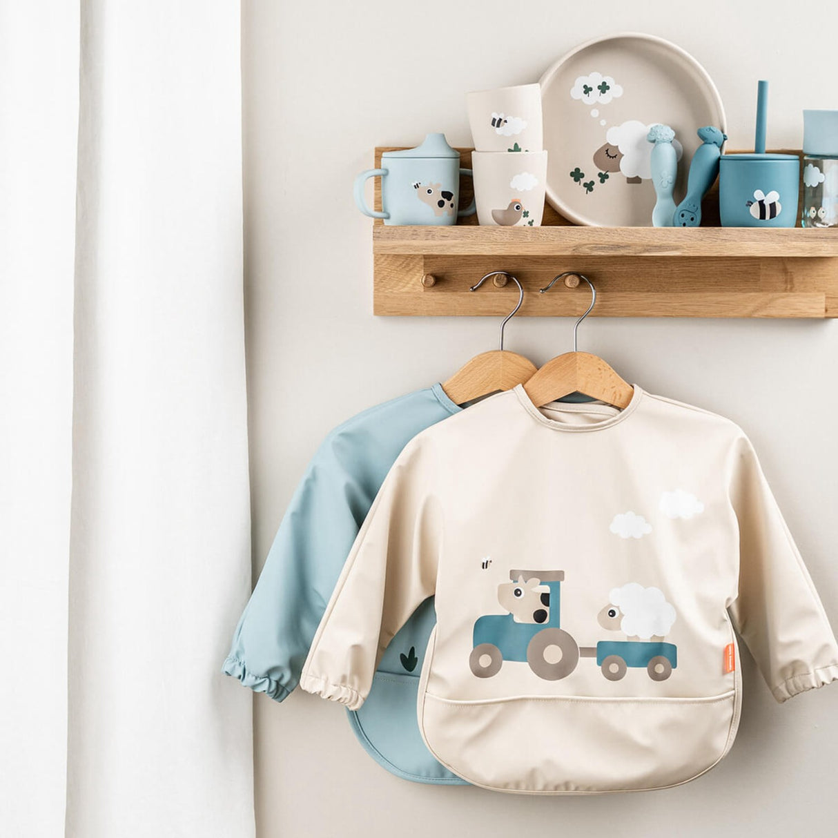 DonebyDeer Tiny Farm Blue Silikon Tudkop 2 Håndtag