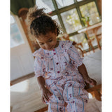 Fliink Chalk Pink Aop Colombe Ss Bluse