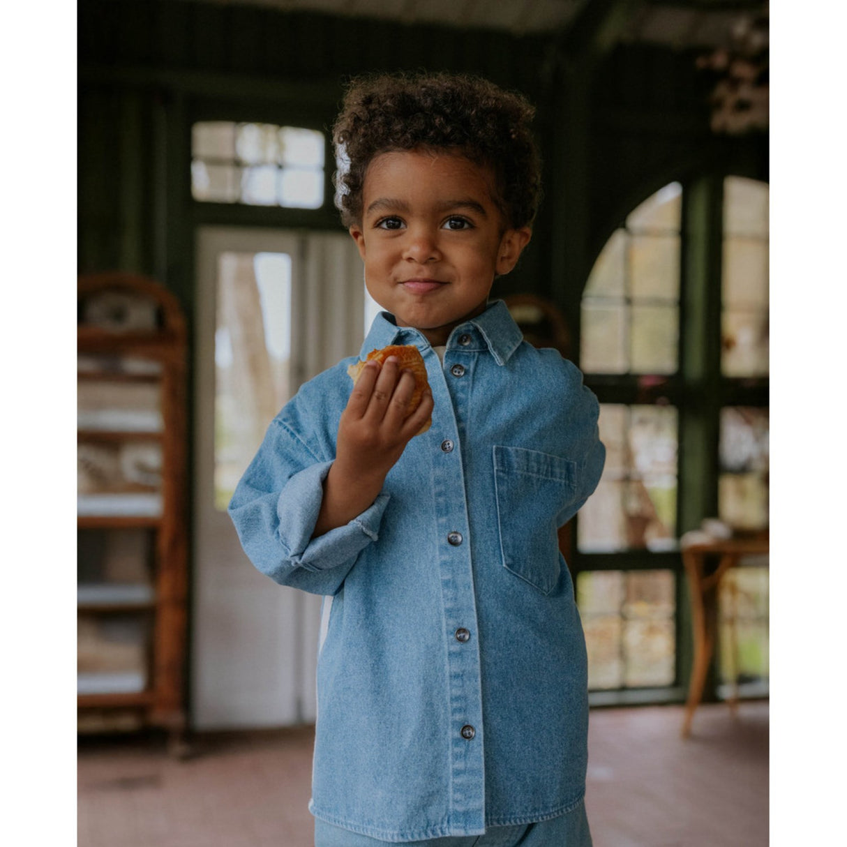 Fliink Medium Denim Blue Donny Bluse