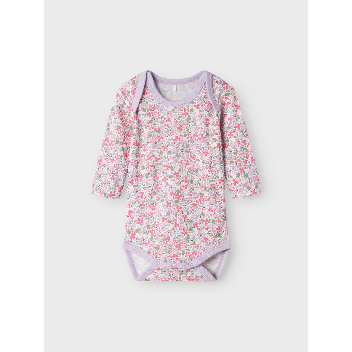 Name It Pastel Lilac Nbfbody 3P Ls Lilac Petit Flower Noos