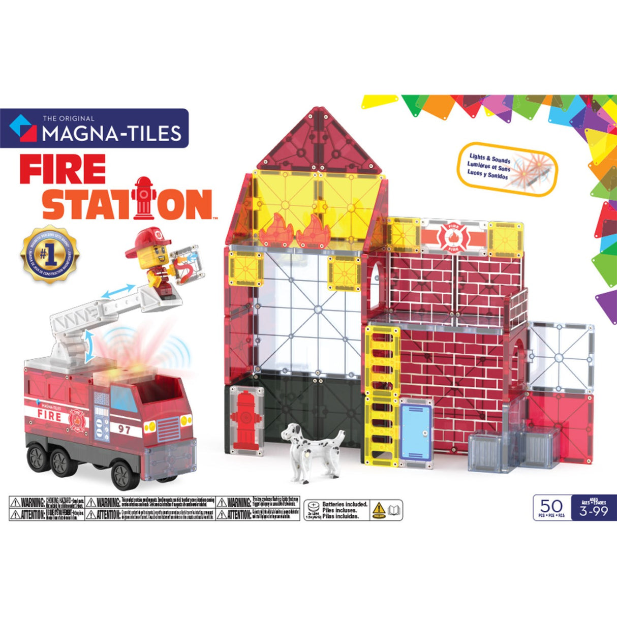 Magna-Tiles® Fire Station 50 Pcs