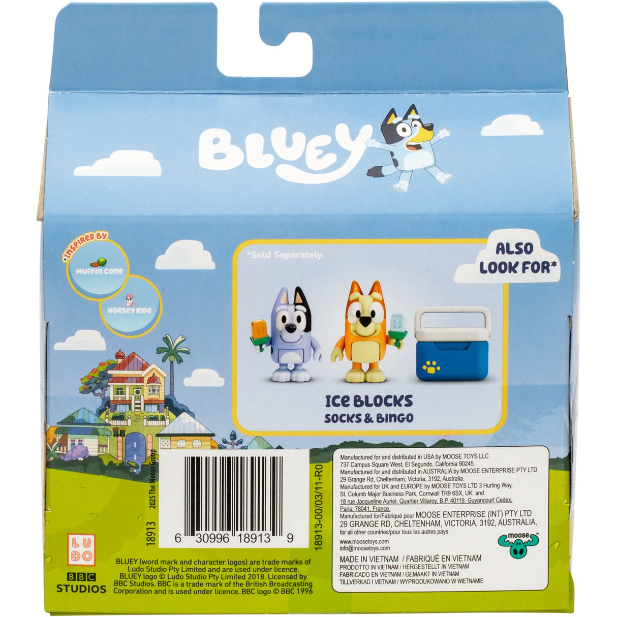 Bluey 2-pak Chef & Strømper Iceblocks