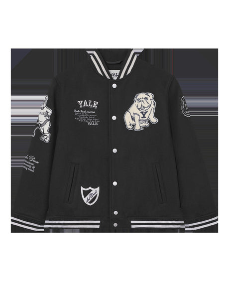 Les Deux Kids Black/Black Yale Ull Varsity Jakke KIDS