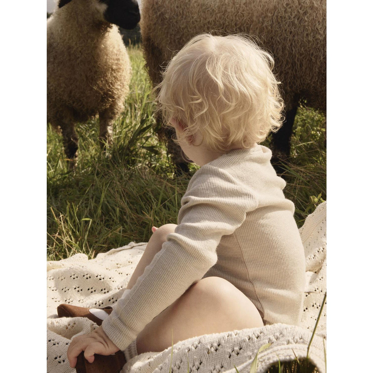 Lil'Atelier Feather Gray Nbnnalu Rib Wo/Mo Ls Slim Body Lil
