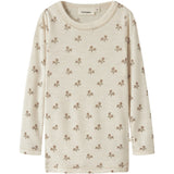 Lil'Atelier Turtledove Flower Nmfnalu Wo/Mo Ls Slim Topp Lil