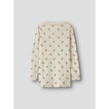 Lil'Atelier Turtledove Flower Nmfnalu Wo/Mo Ls Slim Topp Lil