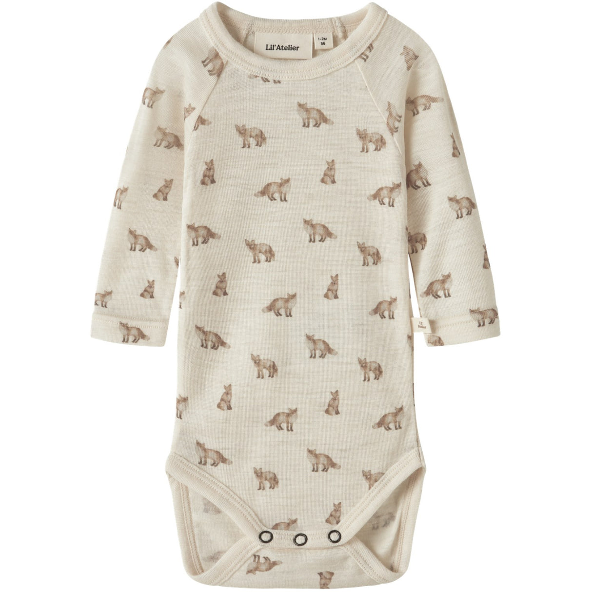 Lil'Atelier Turtledove Fox Nbmnalu Wo/Mo Ls Slim Body Lil Noos