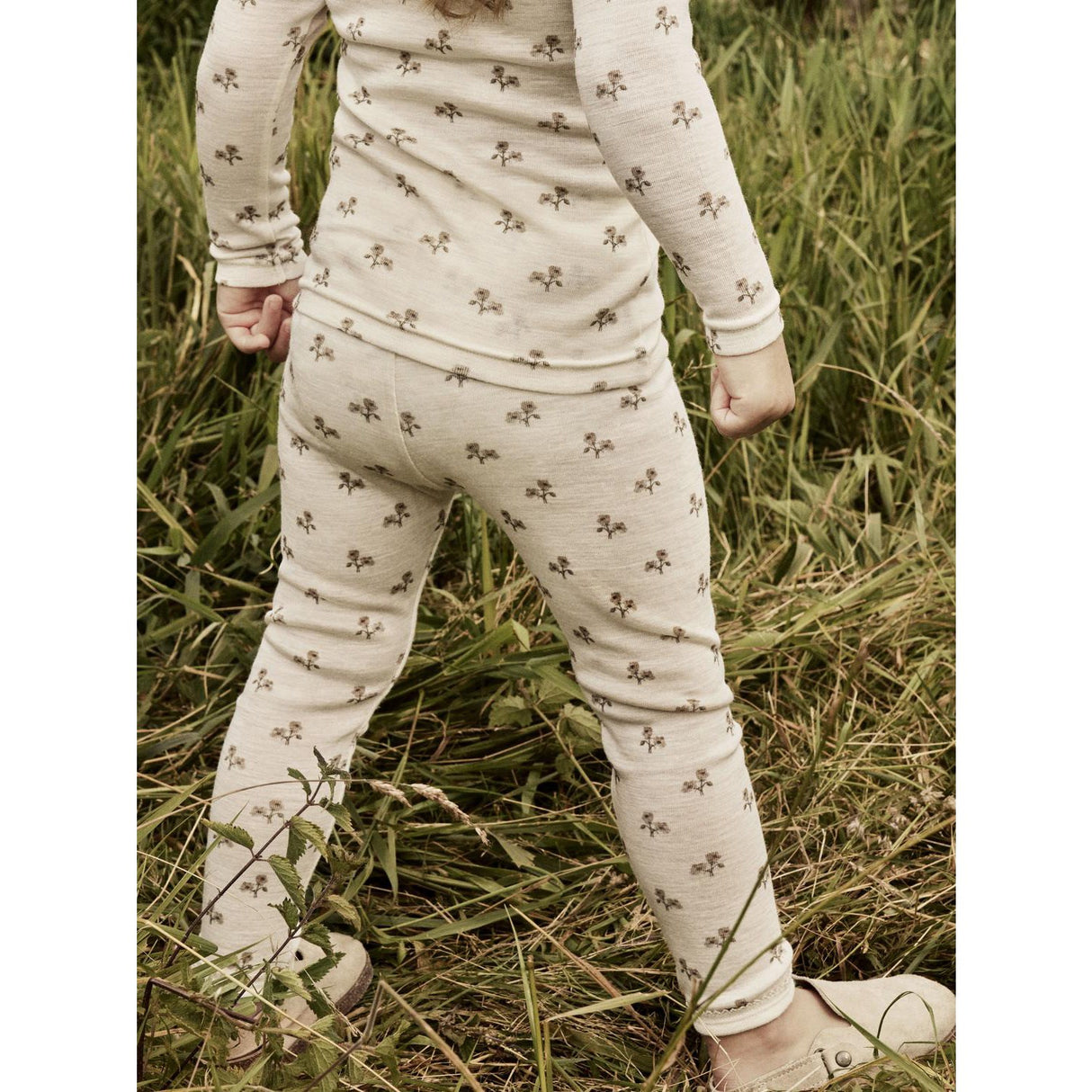 Lil'Atelier Turtledove Flower Nmfnalu Wo/Mo Slim Leggings Lil