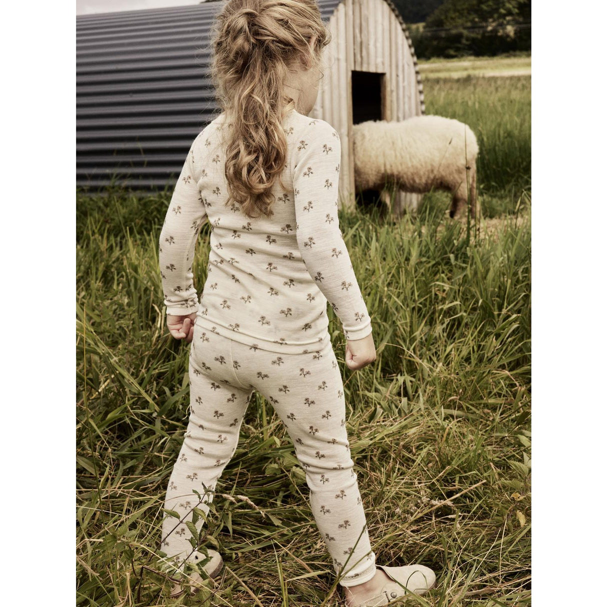 Lil'Atelier Turtledove Flower Nmfnalu Wo/Mo Slim Leggings Lil