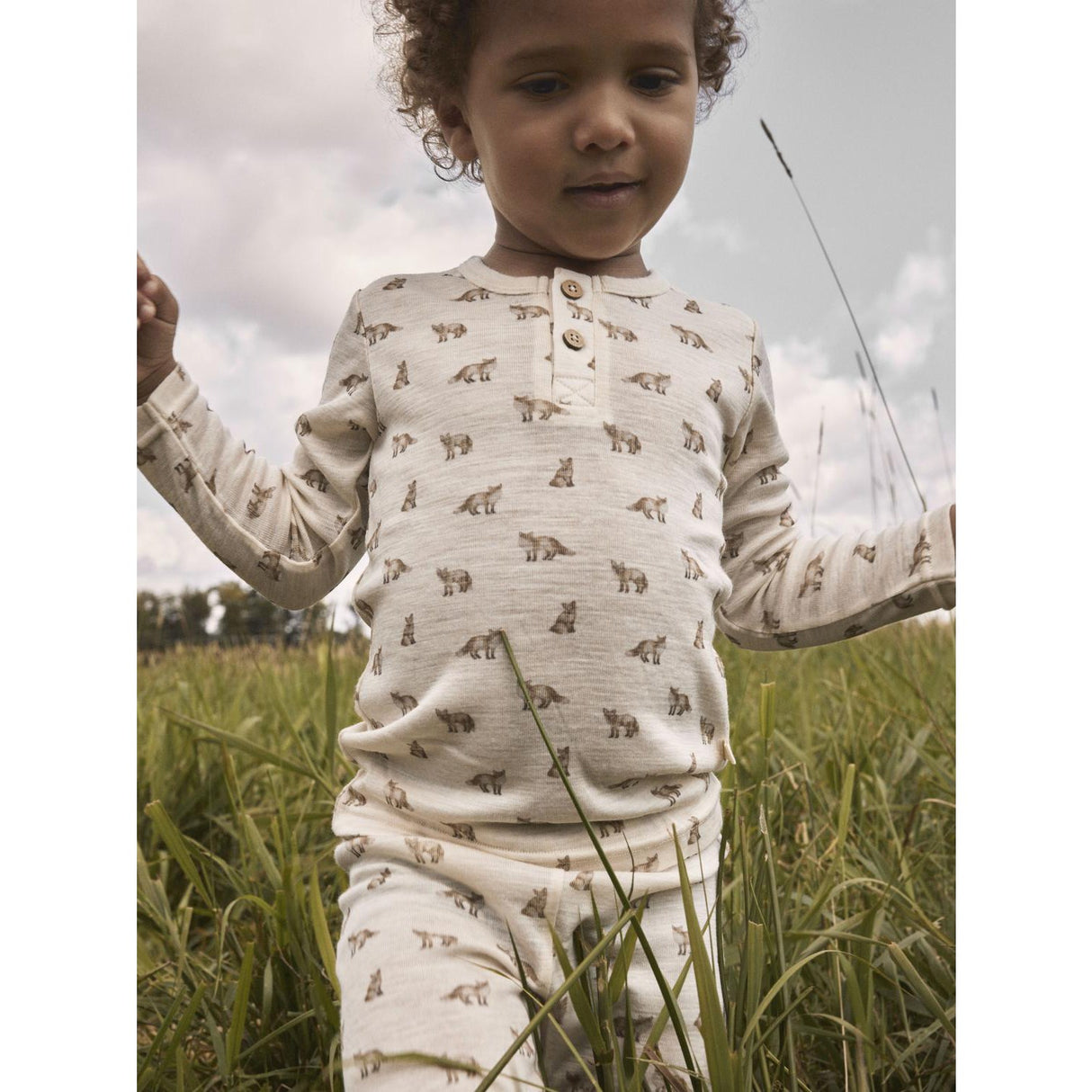 Lil'Atelier Turtledove Fox Nmmnalu Wo/Mo Ls Slim Topp Lil