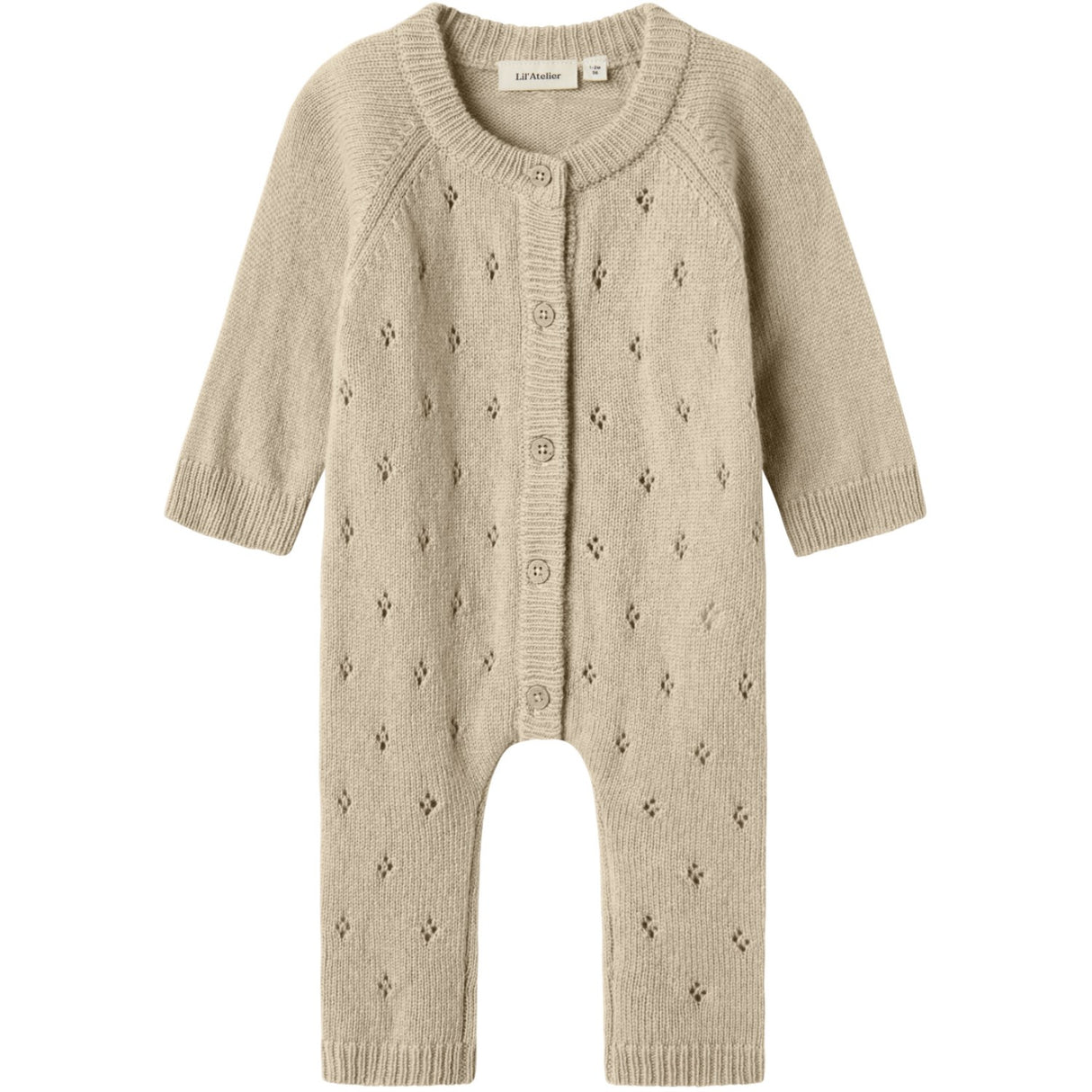 Lil'Atelier Safari Melange Nbnnalio Ull Strikk Drakt Lil