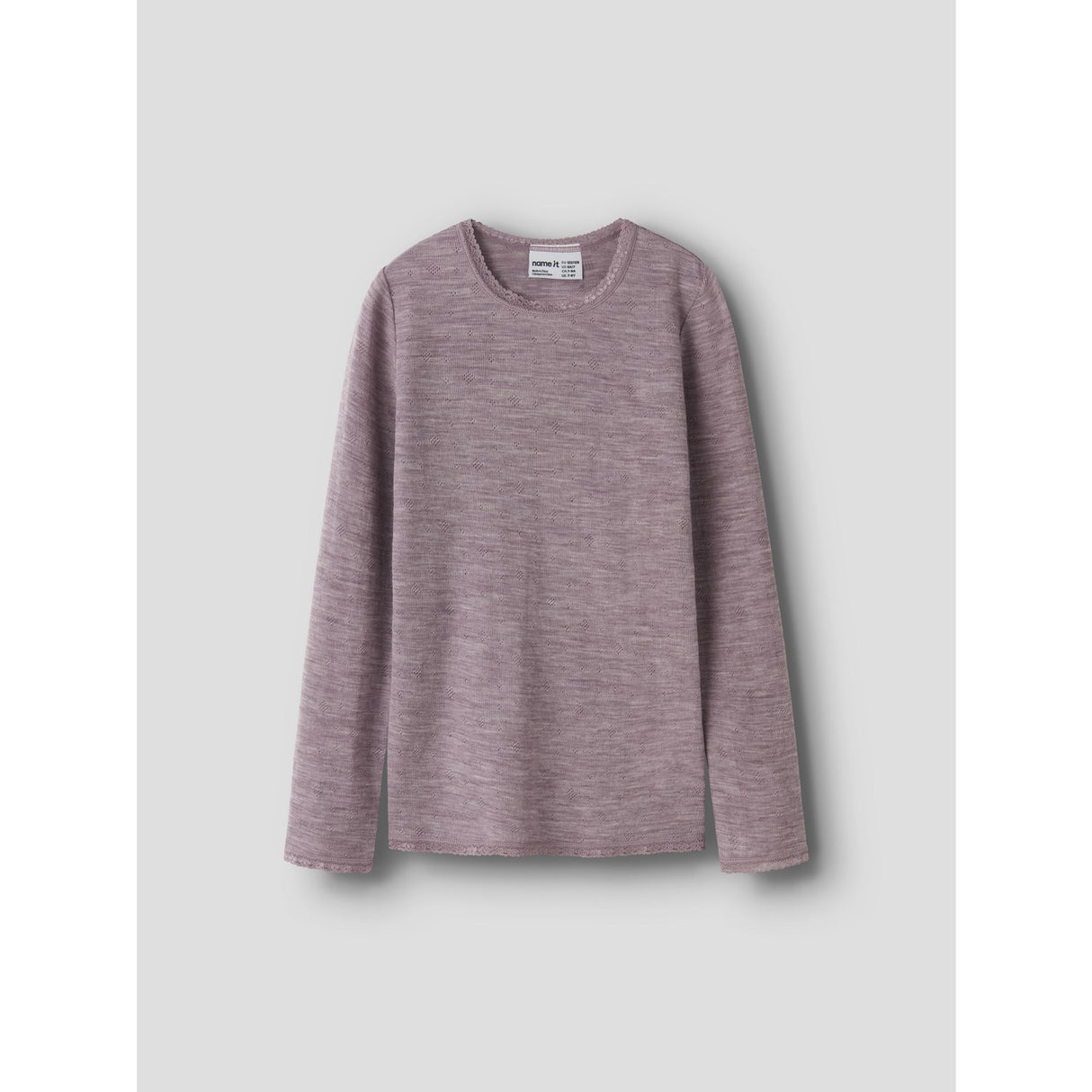 Name It Toadstool Nkfwang Ull Needle Ls Topp Solid