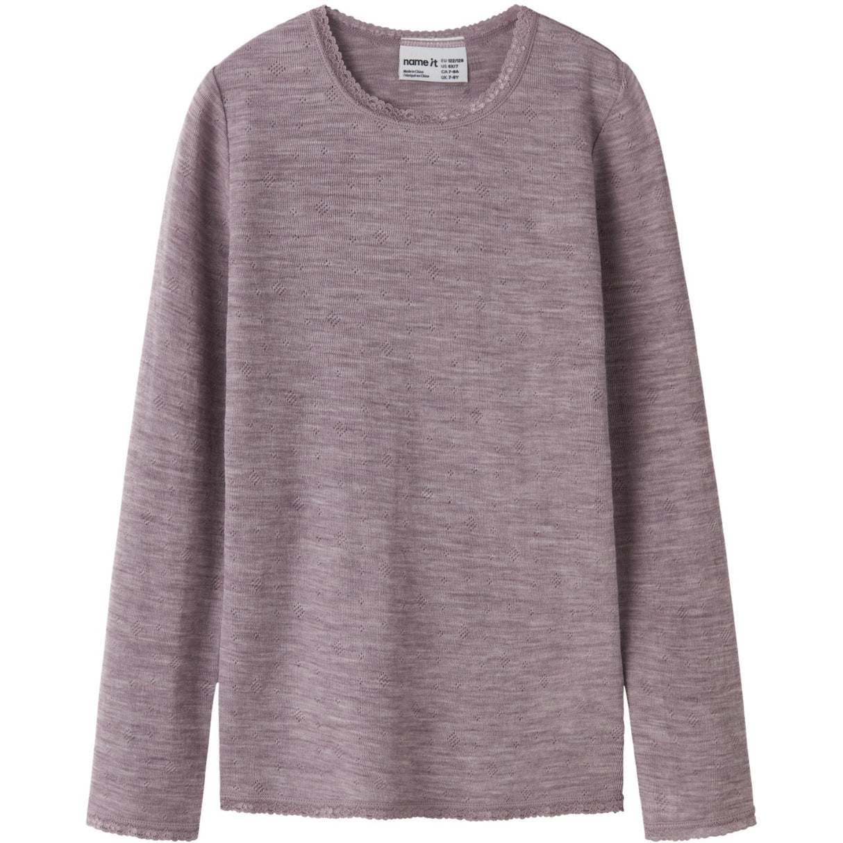 Name It Toadstool Nkfwang Ull Needle Ls Topp Solid