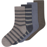 Name It Folkstone Gray Nkmwak Wo/Bl 4P Strømper