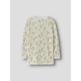 Name It Snow White Flowers + Leafs Nmfwang Ull Needle Ls Topp Noos