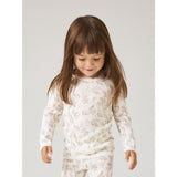 Name It Snow White Flowers + Leafs Nmfwang Ull Needle Ls Topp Noos