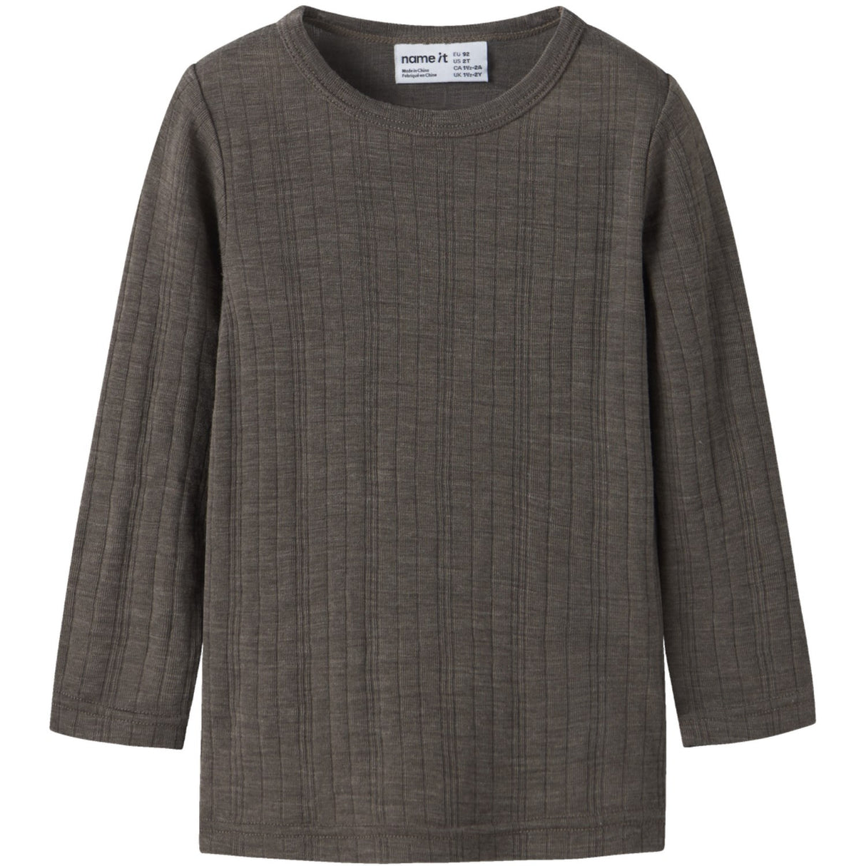 Name It Morel Nmmwang Ull Needle Ls Topp Solid Noos