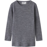 Name It Folkstone Gray Nmnwax Ull Rib Ls Topp Noos