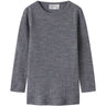 Name It Folkstone Gray Nmnwax Ull Rib Ls Topp Noos