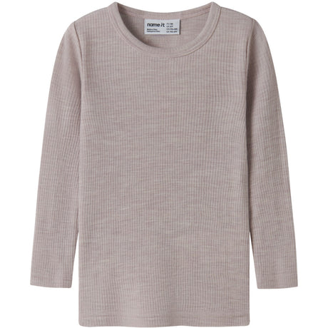 Name It Violet Ice Nmnwax Ull Rib Ls Topp Noos