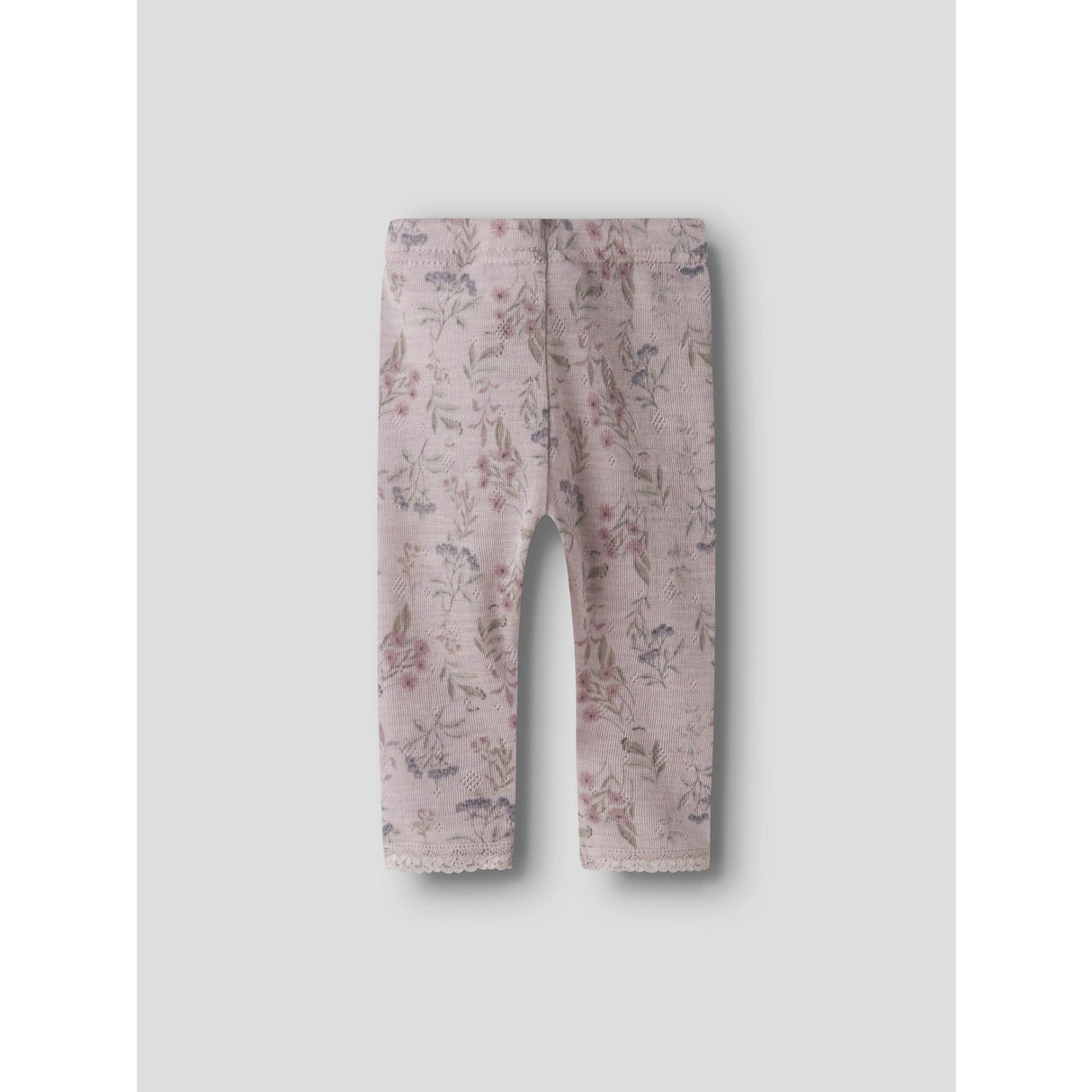 Name It Violet Ice Flowers And Leafs Nbfwang Ull Needle Leggings Noos