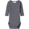Name It Folkstone Gray Nbnwax Ull Rib Ls Body Noos
