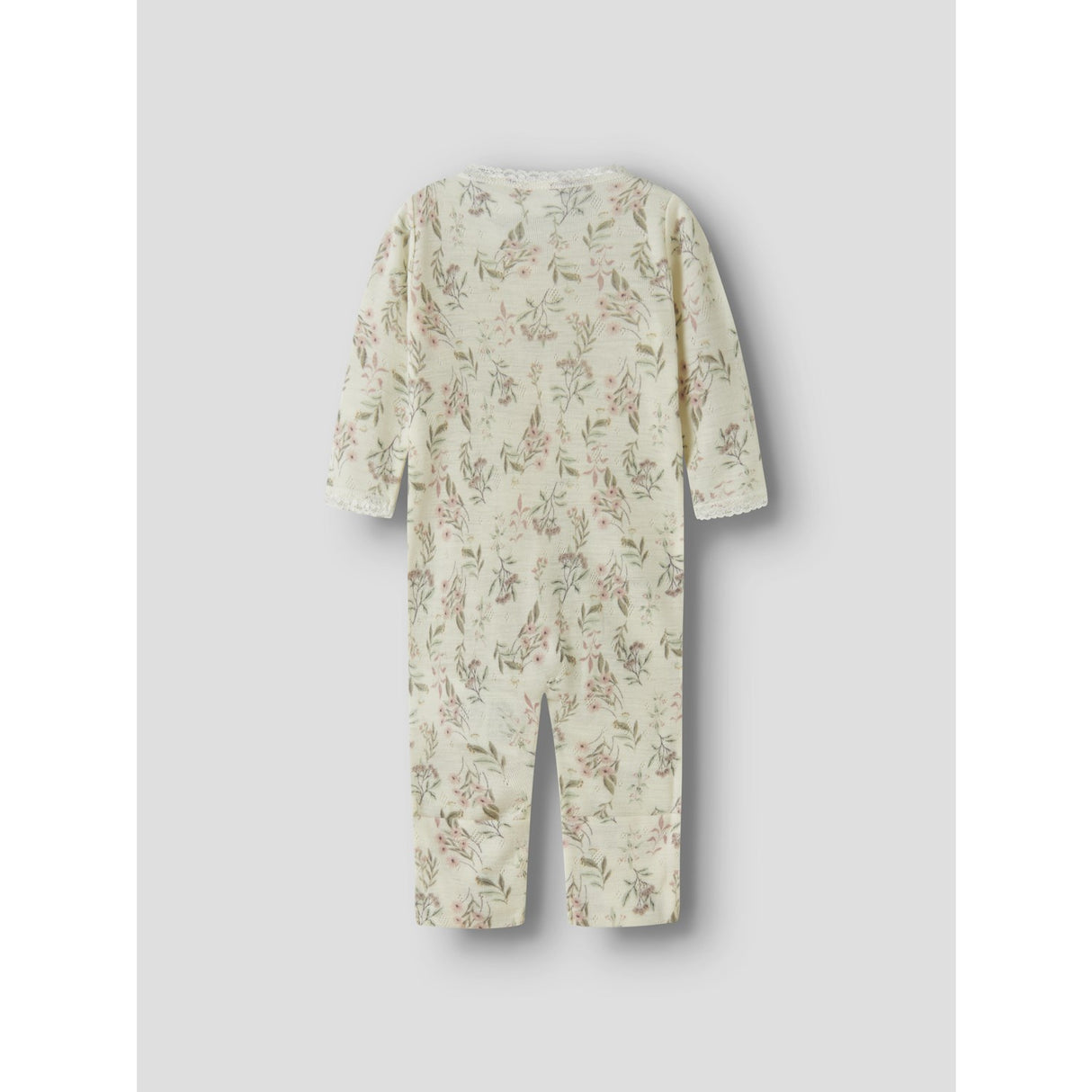 Name It Snow White Flowers + Leafs Nbfwang Ull Needle Natt Drakt Noos