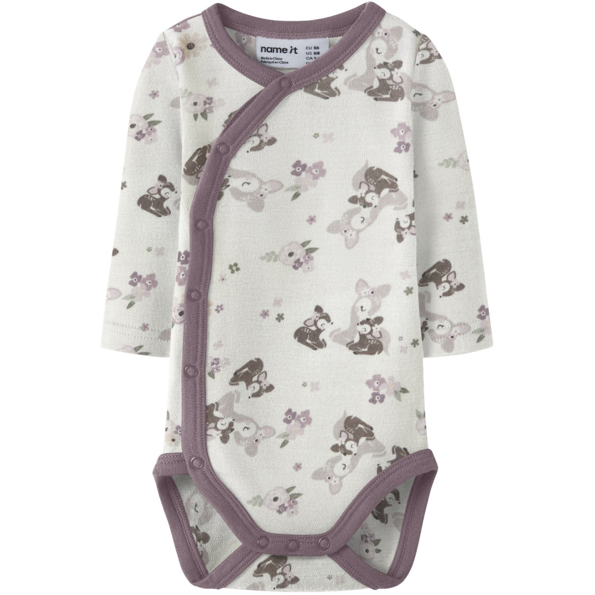 Name It Snow White Bambi + Flowers Nbfwillit Ull Ls Omslags Body