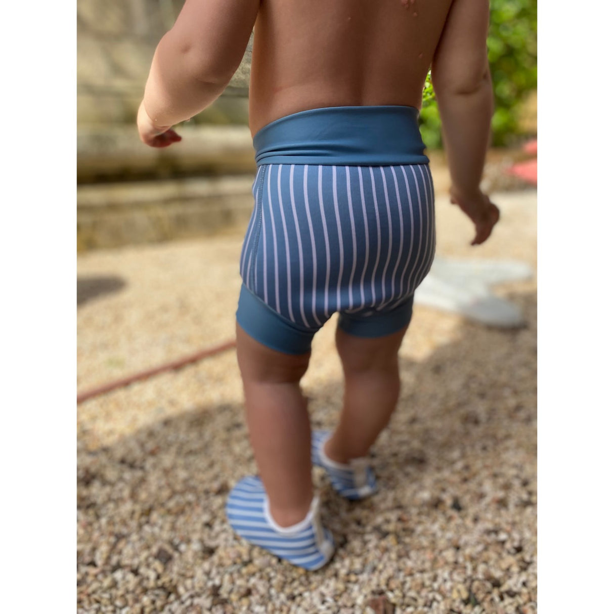 Vanilla COPENHAGEN Blue Shadow Striped Swim Bukser Neoprene
