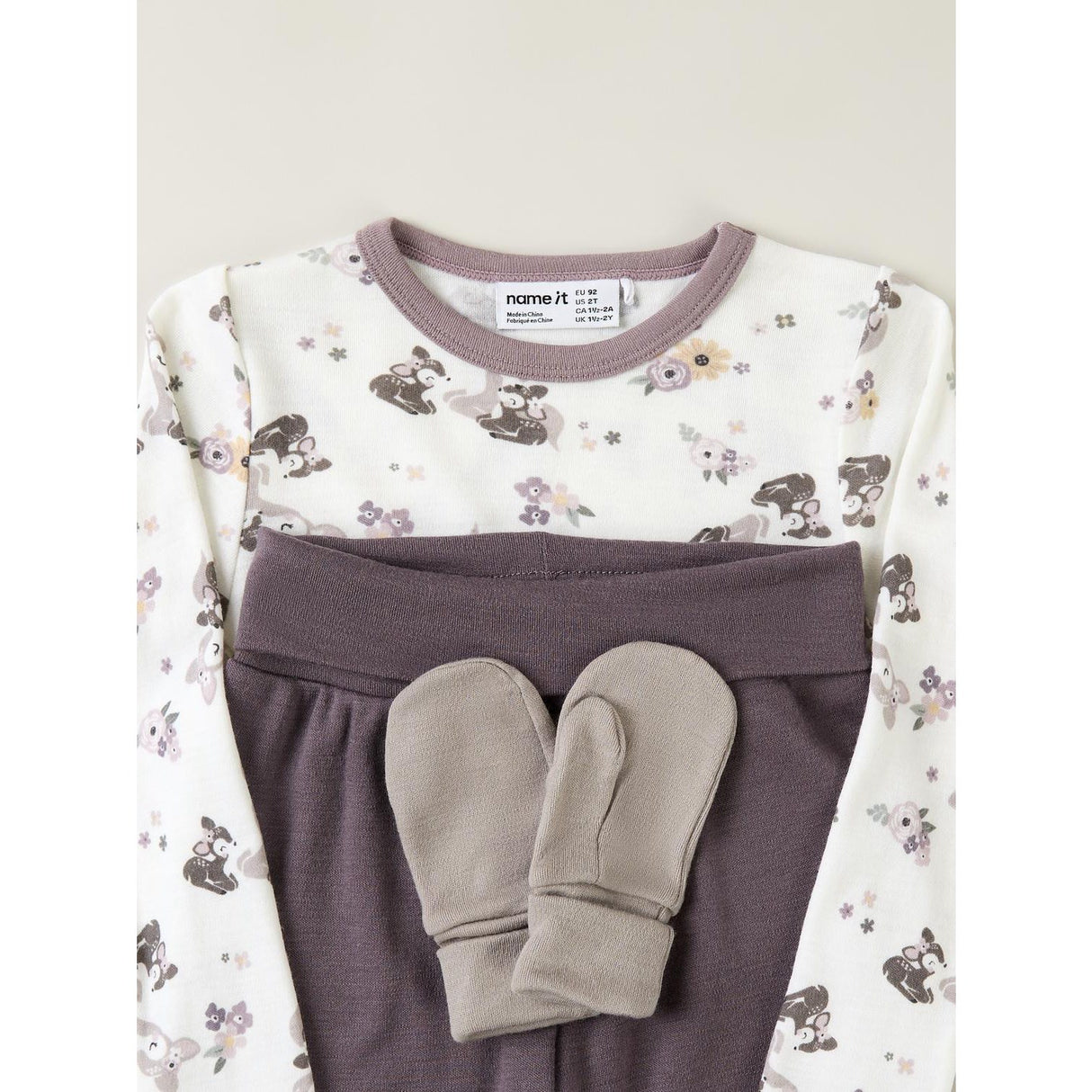 Name It Snow White Bambi + Flower Nmfwillit Ull Ls Topp