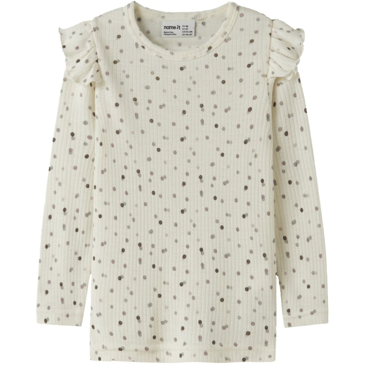 Name It Snow White Double Dots Nmfwomi Wo/Mo Ls Topp