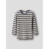 Name It Snow White Morel/Folksotne Gray Nmmwang Ull Needle Ls Topp Noos